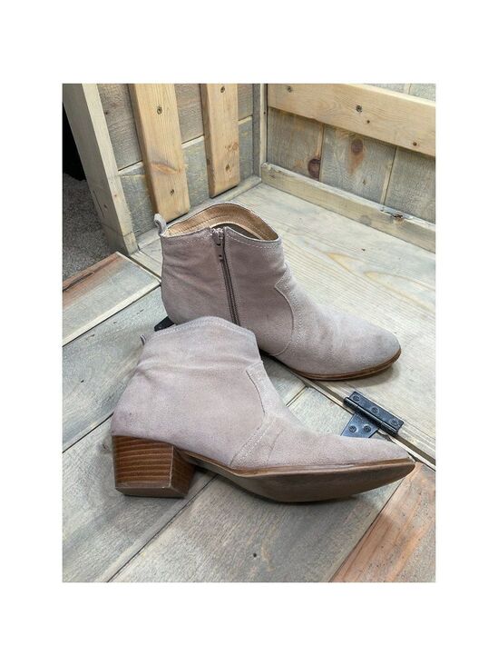 Anthropologie Shoes - Anthropologie Light Beige Suede Booties for Fall EU 40 US9 few light marks